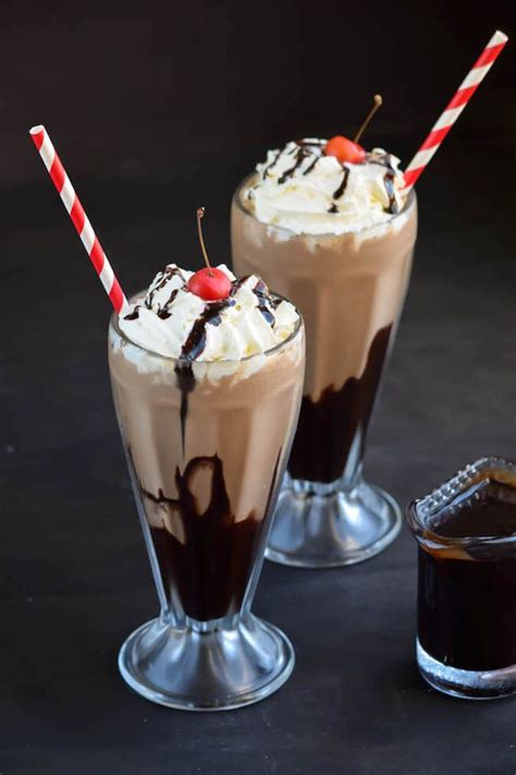 malt milkshake chocolate syrup.